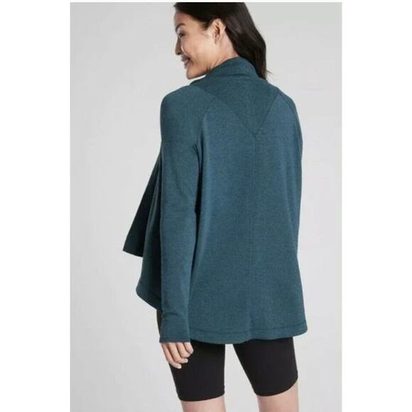 Athleta Cardigan Womens S Size Nirvana‎ Wear Two Ways Wrap Open Front Waterfall - Picture 12 of 12